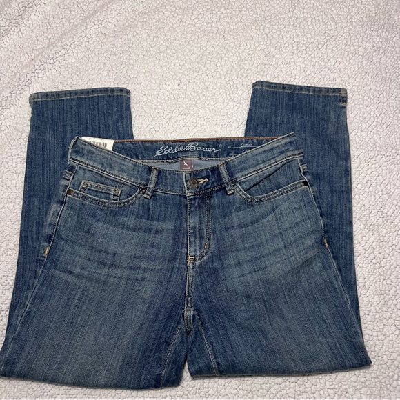 NWT Eddie Bauer crop denim jeans curvy size 2 - Picture 1 of 8